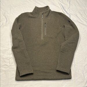 Smartwool Hudson Trail Fleece Half Zip Sweater - Military Olive - Size Small